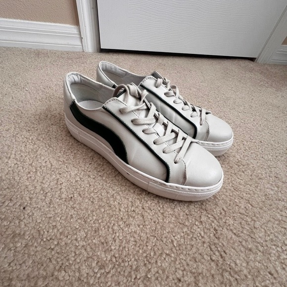 Able Nera leather sneaker size 10 womens hunter green stripe‎ - Picture 1 of 14
